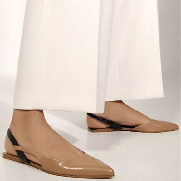 BRAND NEW ZARA SLINGBACK POINTED TOE MULE SANDAL - Picture 15 of 16